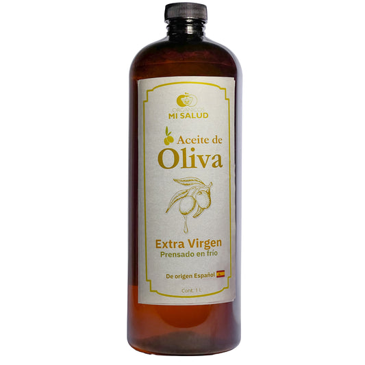 Aceite De Oliva Extra Virgen - Prensado en Frio - Orgánicos Mi Salud - 1 Litro